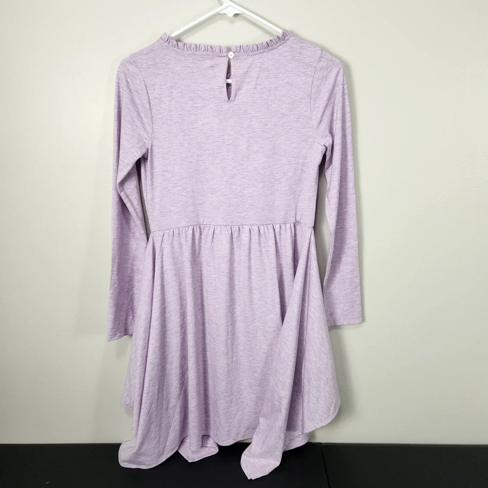NWT CREWCUTS‎ Purple Hankerchief Hem Dress Girls 12